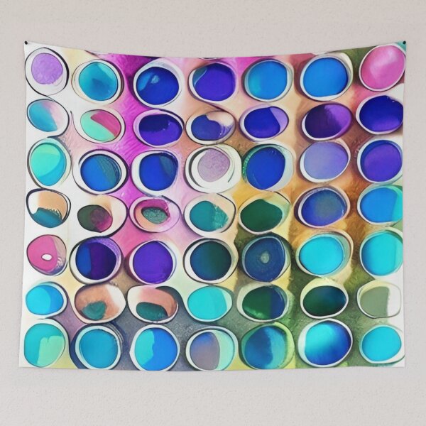 Item preview, Indestructible Poetry - Colorful Circle and Squiggle Shape Pattern designed and sold by bandjdesigns.