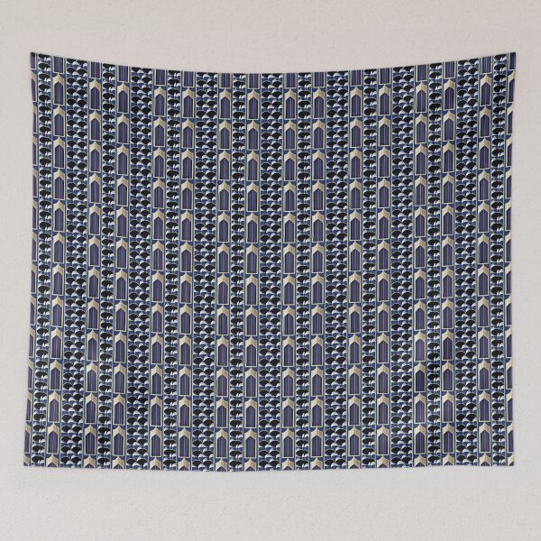 Item preview, Puertas abstractas de oro y azul designed and sold by unbleepable.