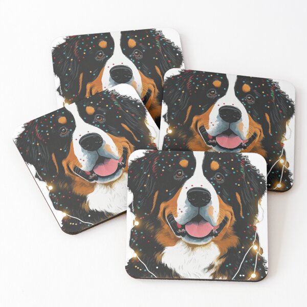Item preview, cute bernese mountain christmas lights bernese mountain dog lover xmas 03 designed and sold by printiesart.