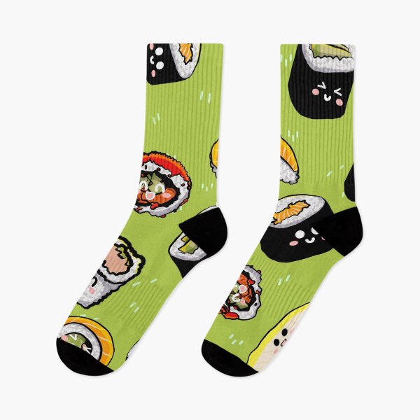 Item preview, Kawaii Sushi Print (Yellow Green) designed and sold by DreamFruit11.
