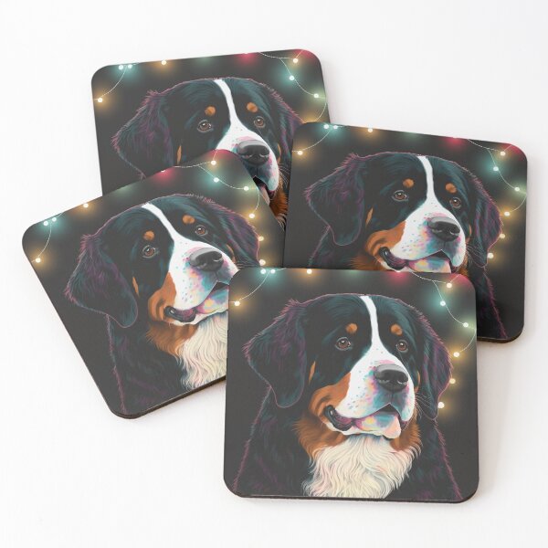Item preview, cute bernese mountain christmas lights bernese mountain dog lover xmas 04 designed and sold by printiesart.