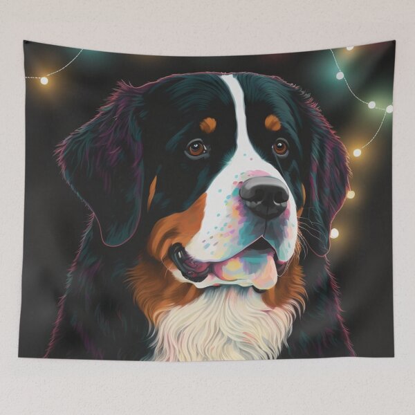 Item preview, cute bernese mountain christmas lights bernese mountain dog lover xmas 04 designed and sold by printiesart.