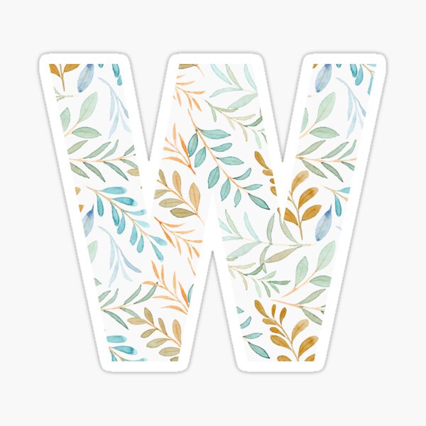 Watercolor Letter Stickers