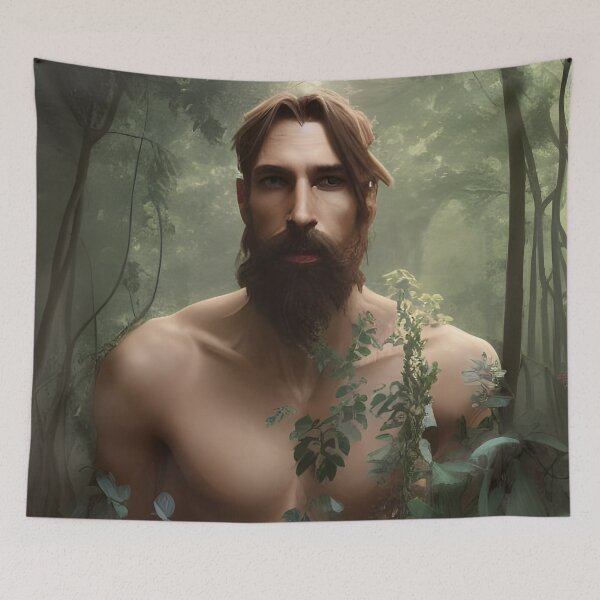 Item preview, Man lost in forest designed and sold by TheAIShop.