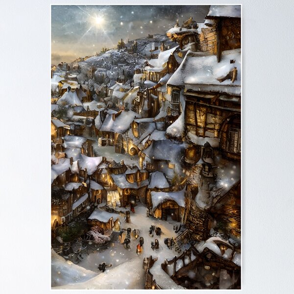 Item preview, Ventnor - Village in the Snow designed and sold by WitchesWearBlak.