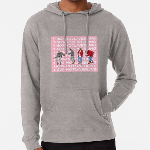 1 800 Hotline Bling Hoodie Sweatshirt Pullover Light Pink Hotline