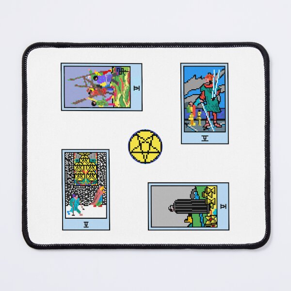 Item preview, Pixel Waite Tarot Minor Arcana Fives - 78th Sticker Pack and Magnets designed and sold by Pixel Waite.