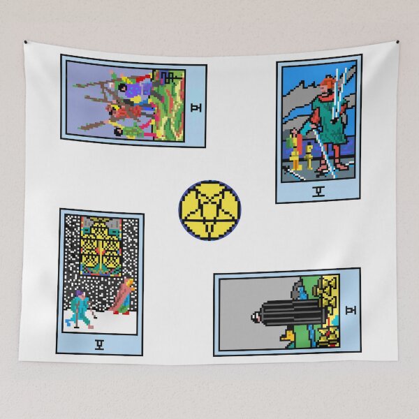 Item preview, Pixel Waite Tarot Minor Arcana Fives - 78th Sticker Pack and Magnets designed and sold by Pixel Waite.
