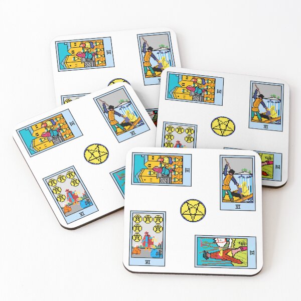 Item preview, Pixel Waite Tarot Minor Arcana Sixes - 79th Sticker Pack and Magnets designed and sold by Pixel Waite.