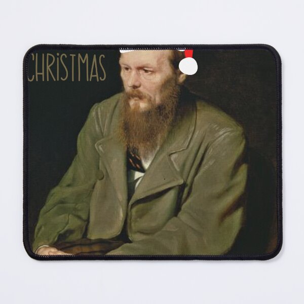 Item preview, Fyodor Dostoevsky wishes you Merry Christmas designed and sold by ReneMagritteArt.