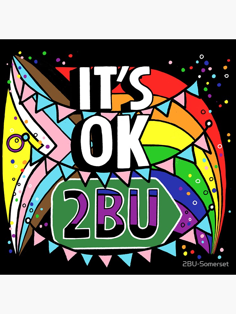 Thumbnail 3 of 3, Sticker, Its OK 2BU - Progress Flag designed and sold by 2BU-Somerset.