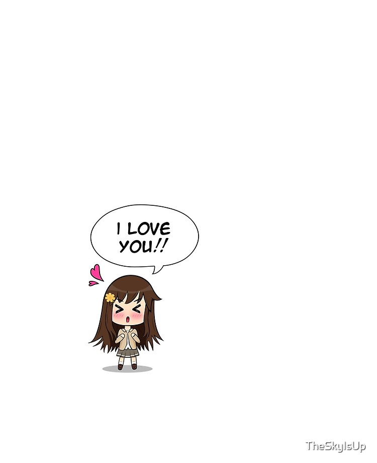 Chibi Anime Girl Says I Love You Ipad Case Skin By Theskyisup Redbubble