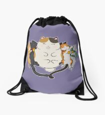 Sleepy Cats Drawstring Bag