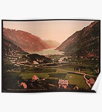 A vintage photo of a view from Viking Houg, Odde Poster