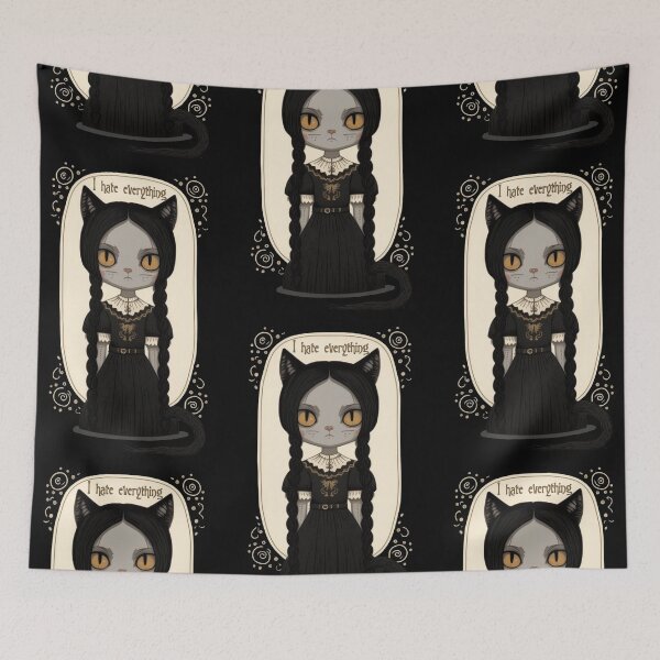 Item preview, Wednesday Addams as Cat 2 designed and sold by TheSamuraiCat.