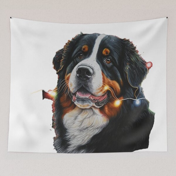 Item preview, cute bernese mountain christmas lights bernese mountain dog lover xmas 06 designed and sold by printiesart.