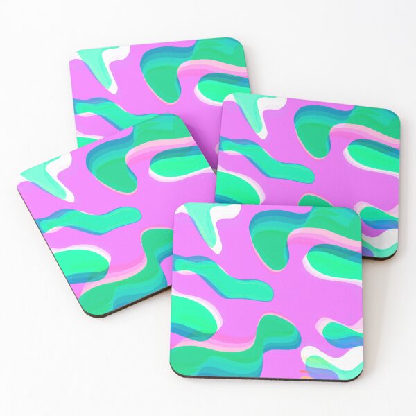Item preview, Multicolor Neon Green, Blue and Purple Bubbly Pattern Design designed and sold by theprintedclub.