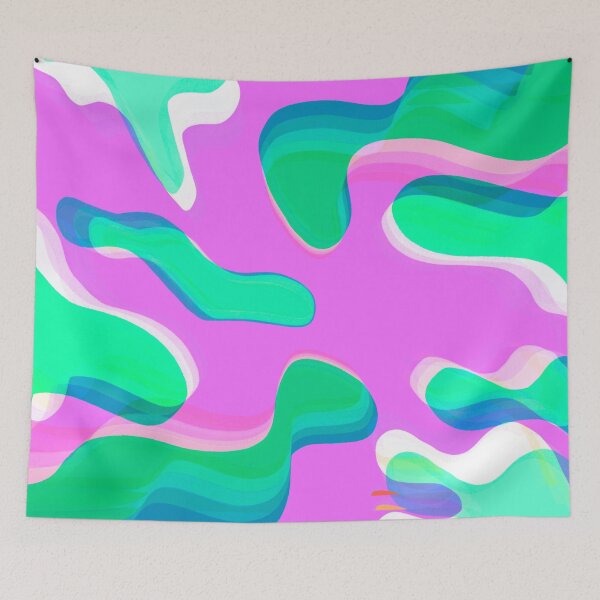 Item preview, Multicolor Neon Green, Blue and Purple Bubbly Pattern Design designed and sold by theprintedclub.