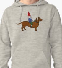 Gnome Riding a Dachshund Pullover Hoodie