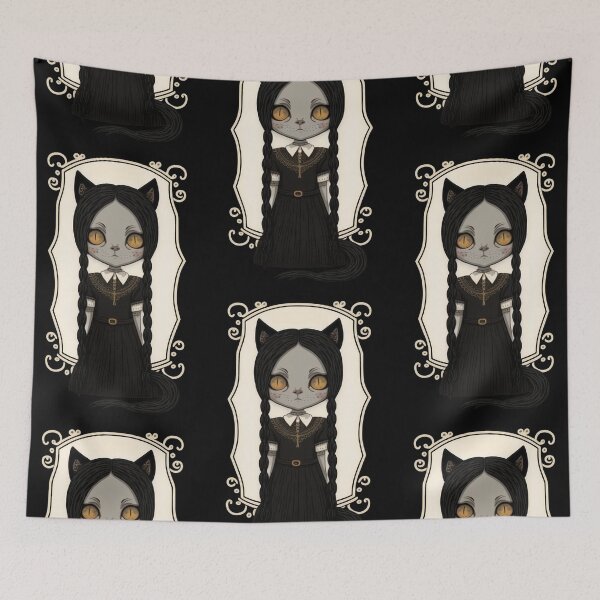 Item preview, Wednesday Addams as Cat 3 designed and sold by TheSamuraiCat.