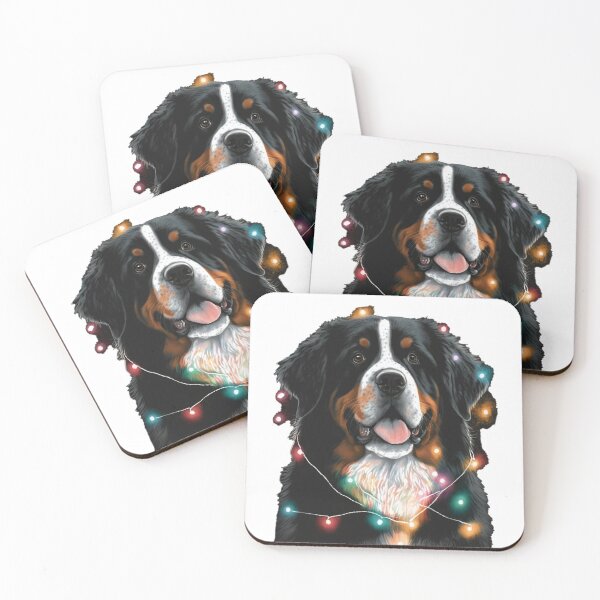 Item preview, cute bernese mountain christmas lights bernese mountain dog lover xmas 08 designed and sold by printiesart.
