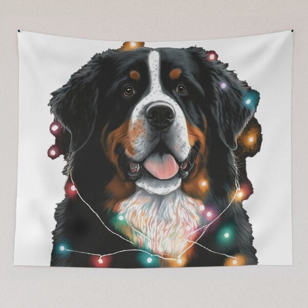 Item preview, cute bernese mountain christmas lights bernese mountain dog lover xmas 08 designed and sold by printiesart.