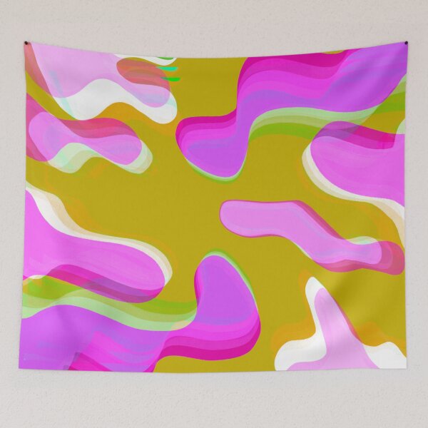 Item preview, Multicolor Neon, Mustard, Pink and Purple Bubbly Pattern Design designed and sold by theprintedclub.
