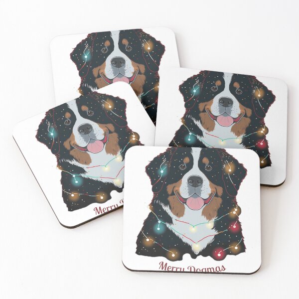 Item preview, cute bernese mountain christmas lights bernese mountain dog lover xmas 01 designed and sold by printiesart.
