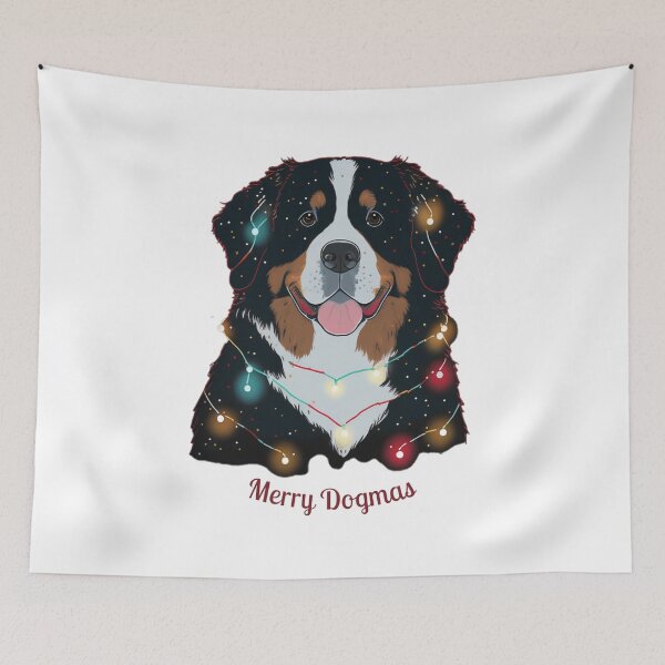 Item preview, cute bernese mountain christmas lights bernese mountain dog lover xmas 01 designed and sold by printiesart.