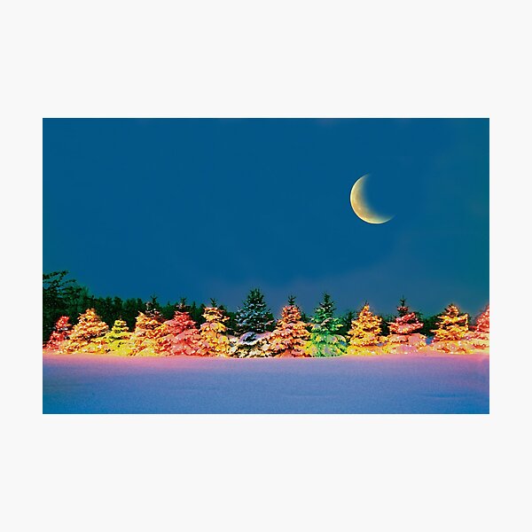 Christmas Moon Photographic Print