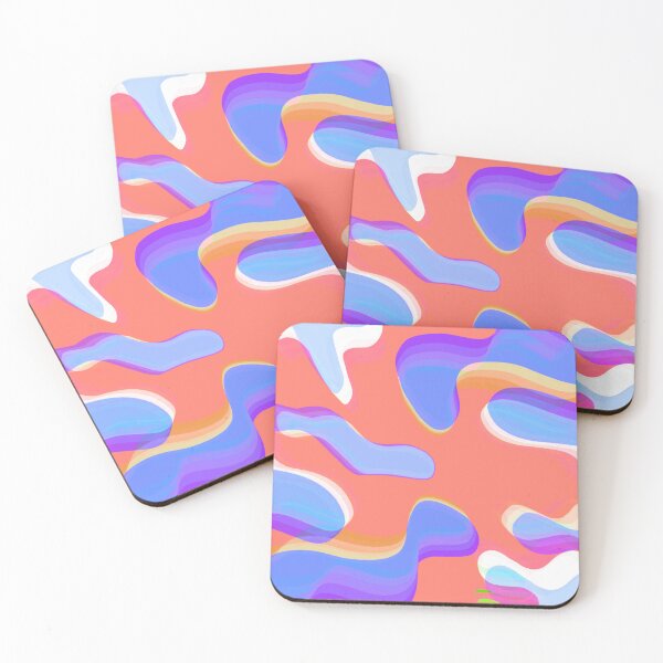 Item preview, Multicolor Neon, Salmon, Orange, Lilac and Purple Bubbly Pattern Design designed and sold by theprintedclub.