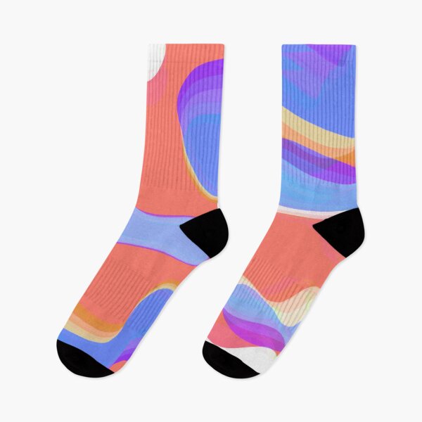 Item preview, Multicolor Neon, Salmon, Orange, Lilac and Purple Bubbly Pattern Design designed and sold by theprintedclub.