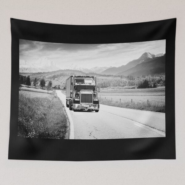 Item preview, Trucking Through the Mountains Monochrome designed and sold by Taina Sohlman.