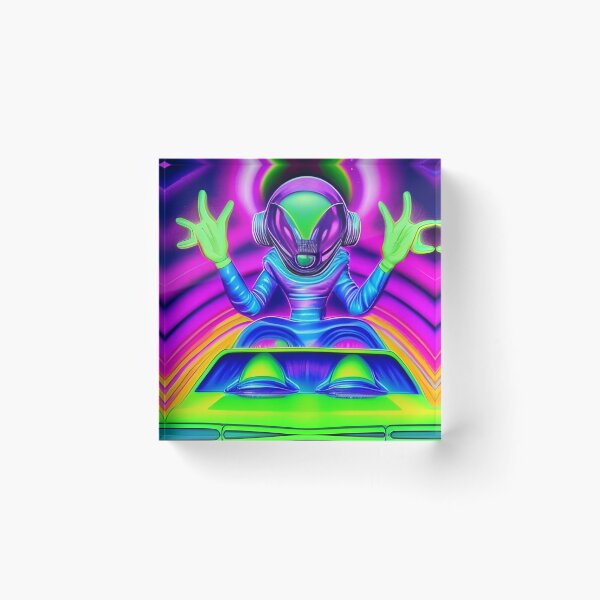 Item preview, Funny Alien Art. Trippy alien driving car designed and sold by Neo-Expression.