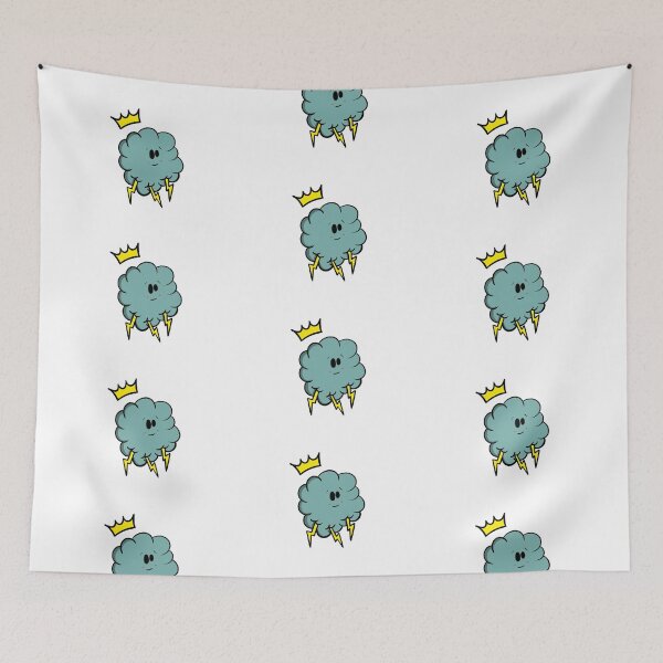 Item preview, Doodle cloud and lightning bolts designed and sold by FrenchDoodle.