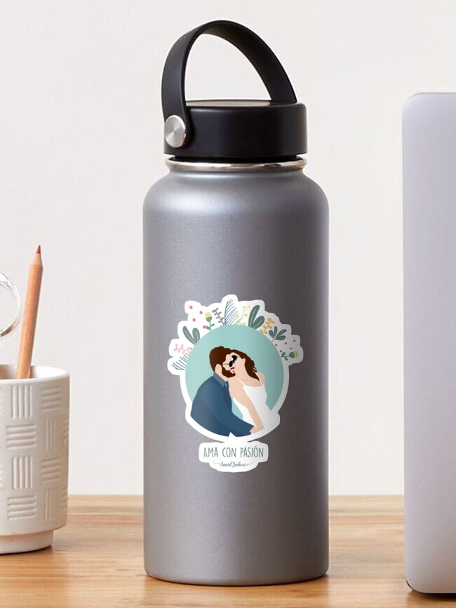 Imagen 1 de 3, Pegatina con la obra Ama con pasión, diseñada y vendida por AnaidZahori.