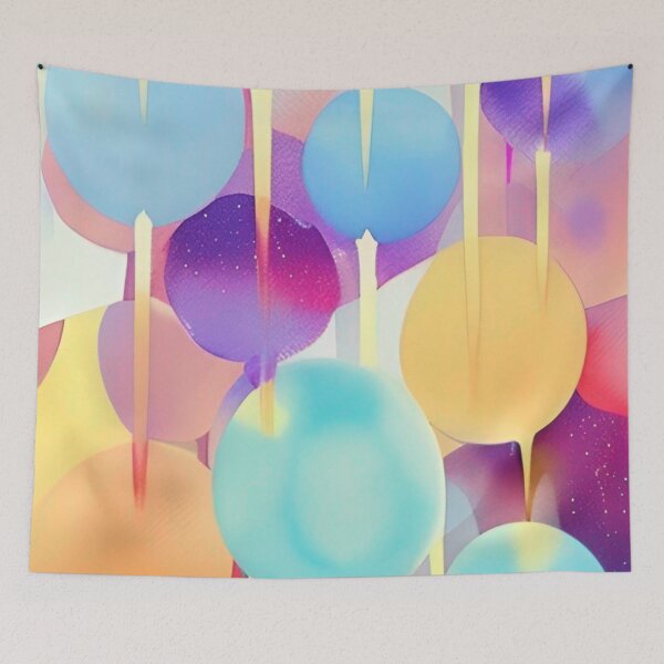 Item preview, Transparent Depth - Colorful Balloon and Circle Shape Pattern designed and sold by bandjdesigns.