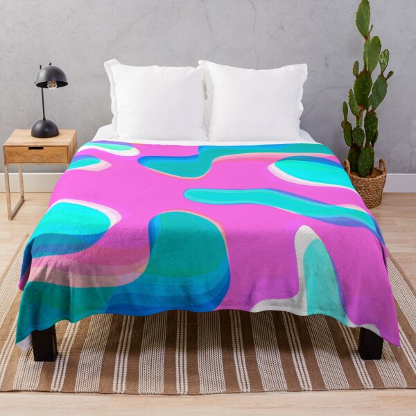 Item preview, Multicolor Neon Pink, Turquoise, Blue and Pink Bubbly Pattern Design designed and sold by theprintedclub.