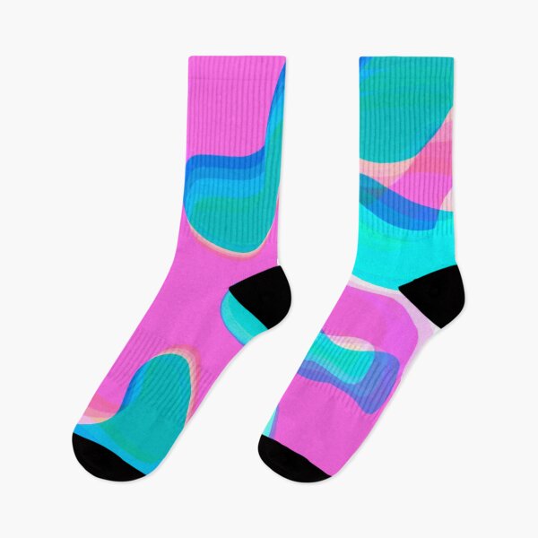Item preview, Multicolor Neon Pink, Turquoise, Blue and Pink Bubbly Pattern Design designed and sold by theprintedclub.