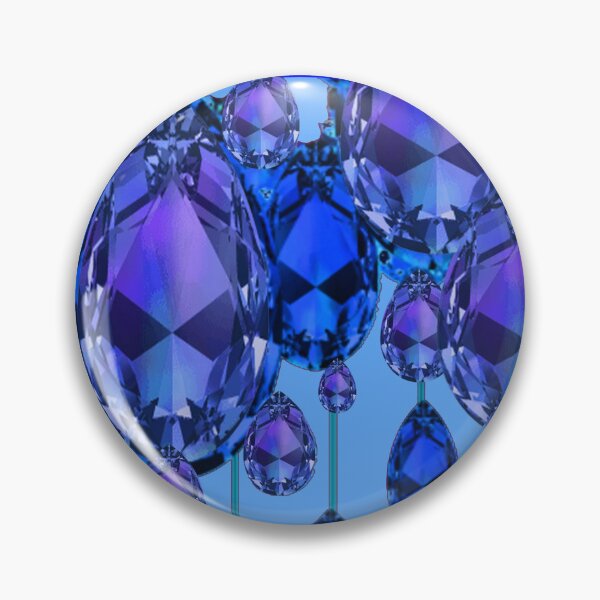 Item preview, BLUE-PURPLE GEMS PATTERN BLUE ART designed and sold by sharlesart.