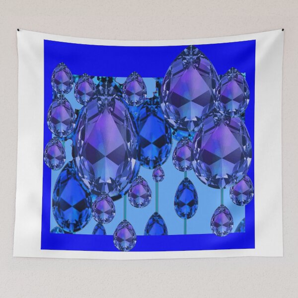 Item preview, BLUE-PURPLE GEMS PATTERN BLUE ART designed and sold by sharlesart.