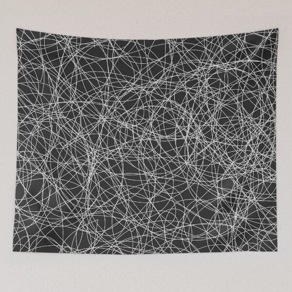 Item preview, Black scribble pattern designed and sold by ClaudiaAllx.