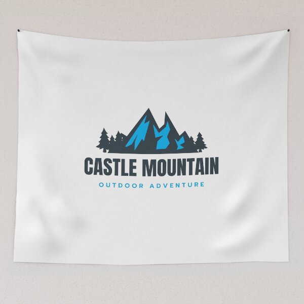 Item preview, Castle Mountain in Alberta, Canadian Rockies, Canada, North America - Mountain Outdoor Adventure Snowboard Ski Resort Vintage Logo designed and sold by Vintage-TM.