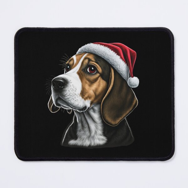 Item preview, Dog Beagle Santa hat designed and sold by FunArt4You.