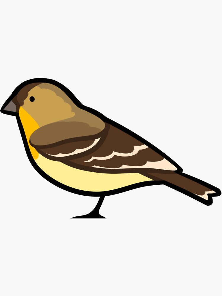"Lesser Goldfinch" Sticker for Sale by WhitetailGfx | Redbubble