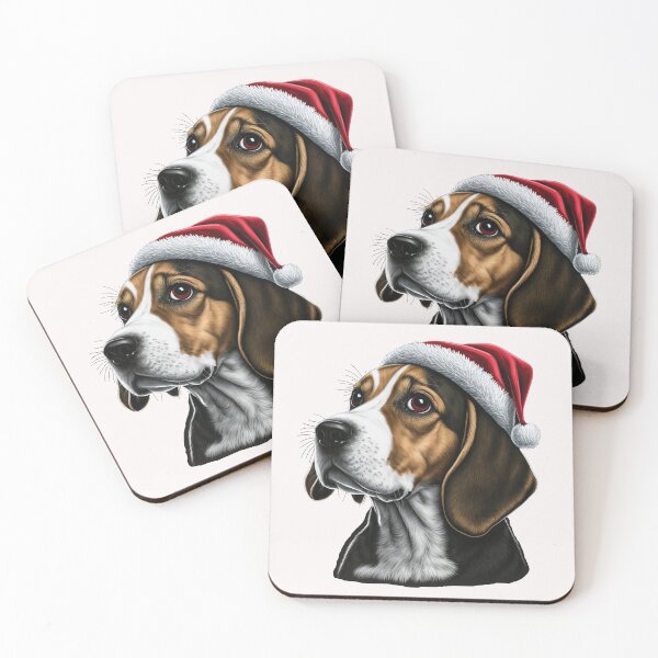 Item preview, Dog Beagle Santa hat designed and sold by FunArt4You.