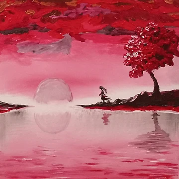 Artwork thumbnail, Red Moon by RudyYoder