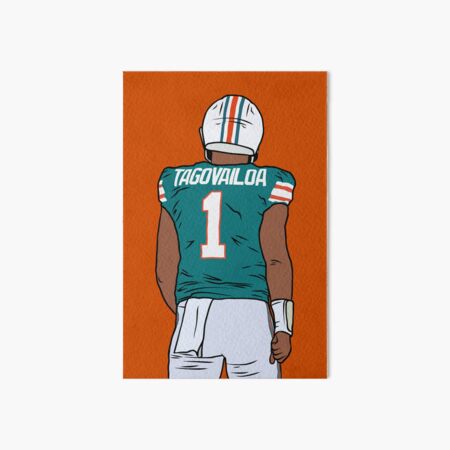 Tua Tagovailoa Miami Dolphins Jersey Number Art 1 Kids T-Shirt by