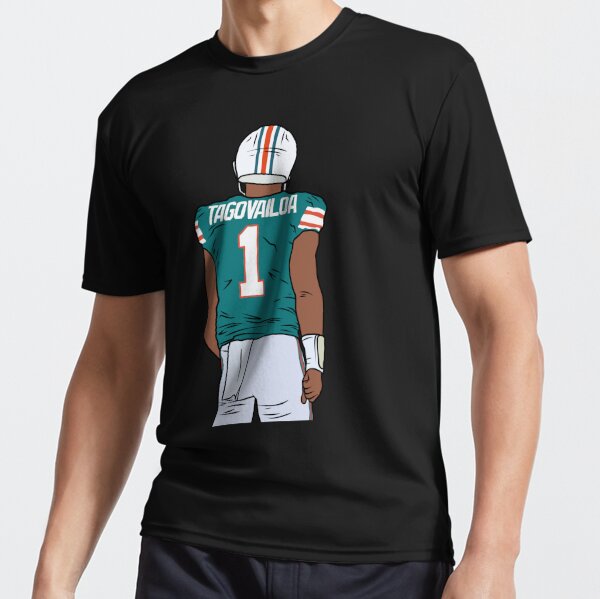 Youth Tua Tagovailoa Aqua Miami Dolphins Performance Player Name & Number  Raglan V-Neck T-Shirt