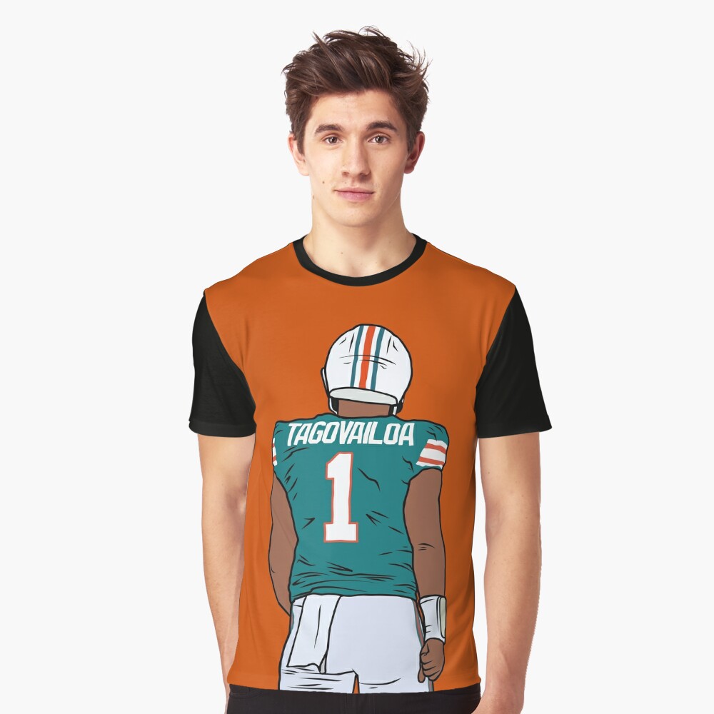 Shirts, Miami Dolphins Tua Taguivoila Orange Teal Stitched Football Jersey  Nwt